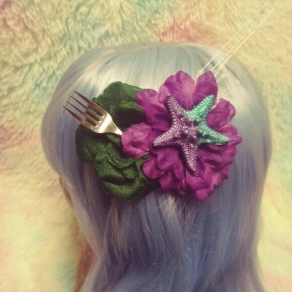 Accessories - Ariel Inspired Hair Flower For Girls, Teens, Women, Gifts For Her
